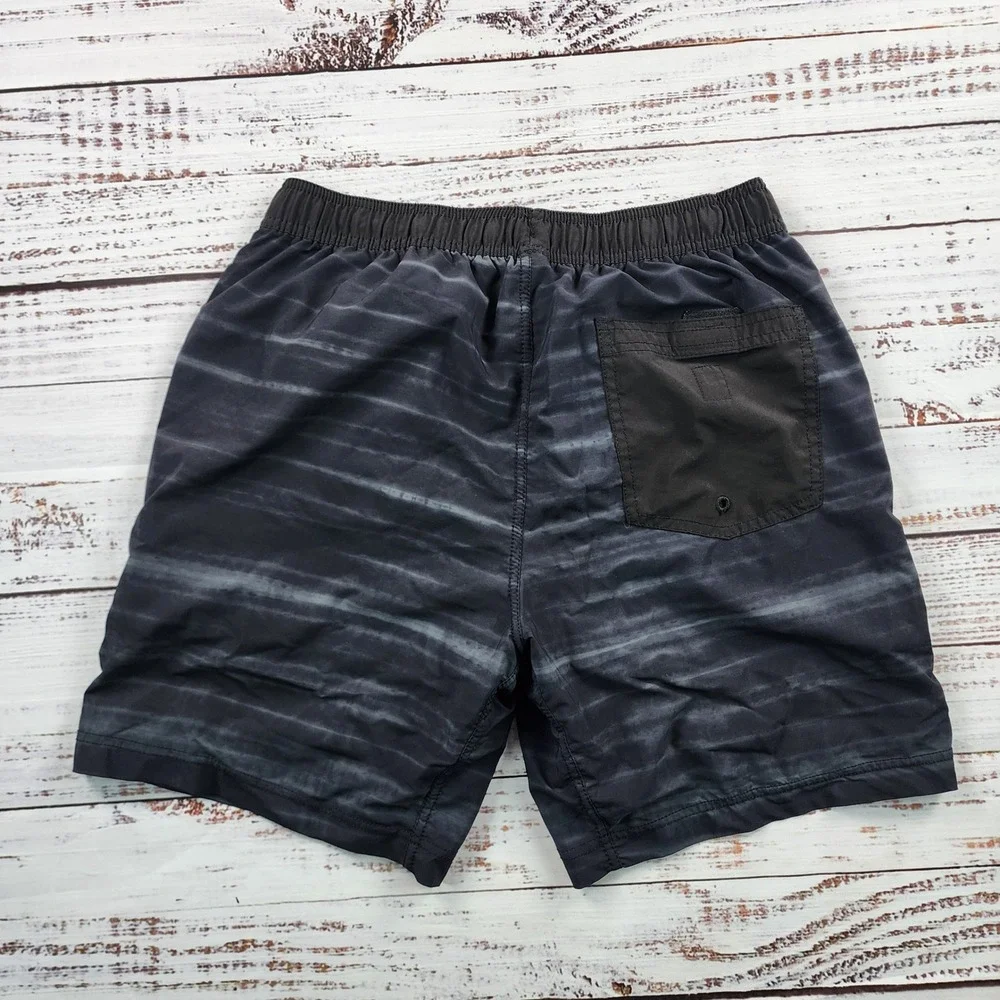 Vuori Kore V302 Lined Shorts Men Small Black Charcoal Stripe 7in Athletic